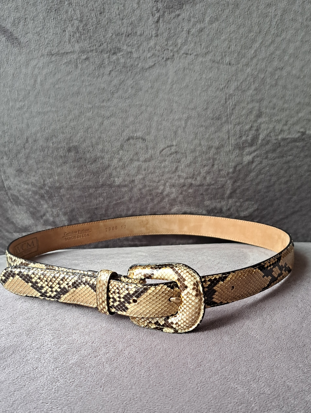 Vintage Python Leather Belt - Picture 2 of 7